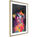Poster Doggy Joy - multicolored dog in watercolor motif on a black background 130522 additionalThumb 7