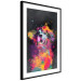 Poster Doggy Joy - multicolored dog in watercolor motif on a black background 130522 additionalThumb 6