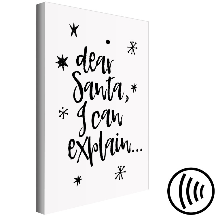 Canvas Dear Santa, I can explain - winter graphic with English inscription 130722 additionalImage 6