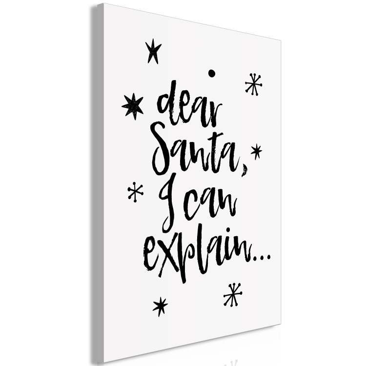 Canvas Dear Santa, I can explain - winter graphic with English inscription 130722 additionalImage 2