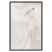 Wall Poster Perfect Lightness - black line art of hands on an abstract beige background 130822 additionalThumb 18