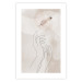 Wall Poster Perfect Lightness - black line art of hands on an abstract beige background 130822 additionalThumb 25