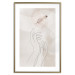 Wall Poster Perfect Lightness - black line art of hands on an abstract beige background 130822 additionalThumb 14