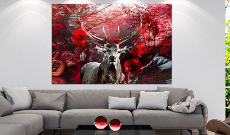 Large canvas print Purple Deer [Large Format] 131522 additionalImage 5