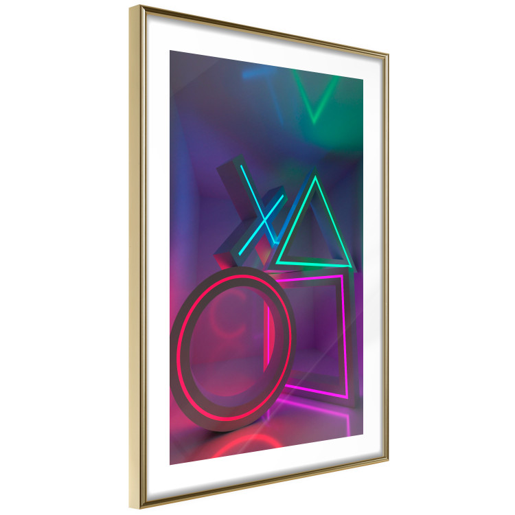 Poster Winning Zone - geometric figures with colorful neon inserts 131922 additionalImage 9
