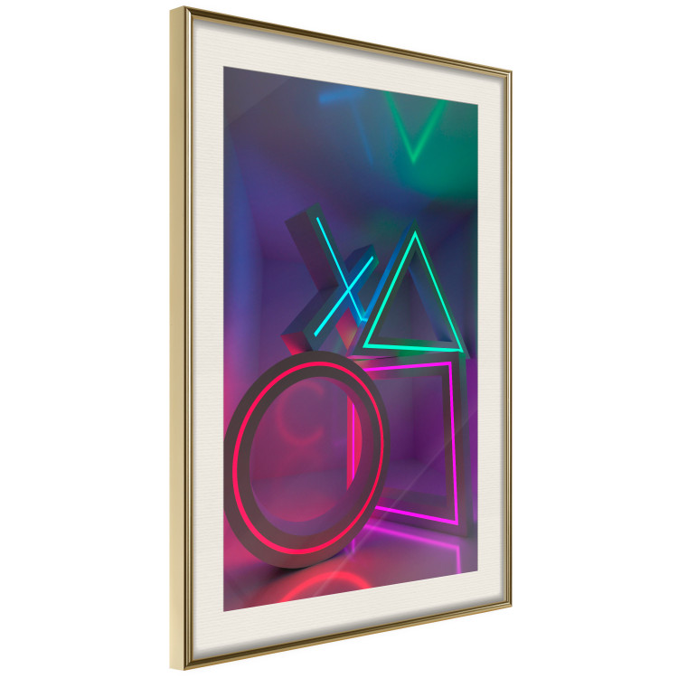 Poster Winning Zone - geometric figures with colorful neon inserts 131922 additionalImage 3