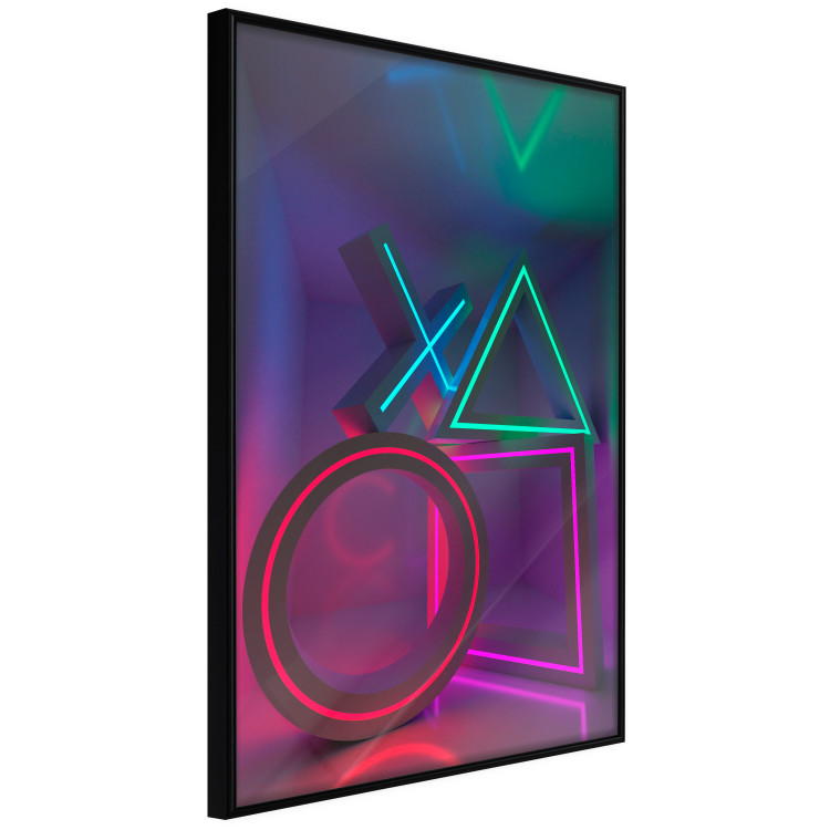 Poster Winning Zone - geometric figures with colorful neon inserts 131922 additionalImage 13
