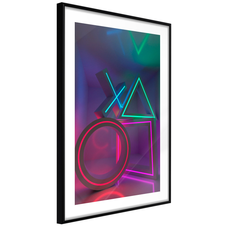 Poster Winning Zone - geometric figures with colorful neon inserts 131922 additionalImage 6