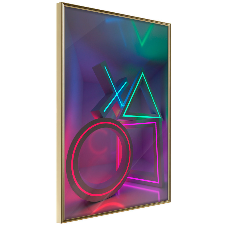 Poster Winning Zone - geometric figures with colorful neon inserts 131922 additionalImage 12