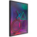 Poster Winning Zone - geometric figures with colorful neon inserts 131922 additionalThumb 13