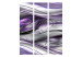 Folding Screen Tunnels (Purple) (3-piece) - modern abstraction in silver 132722 additionalThumb 3