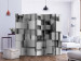 Room Divider Mechanical Symmetry II - abstract gray geometric figures in 3D 133622 additionalThumb 2