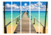 Room Divider Screen Beach, Sun, Pier II - landscape of a pier and ocean against the sun's glare 134022 additionalThumb 3