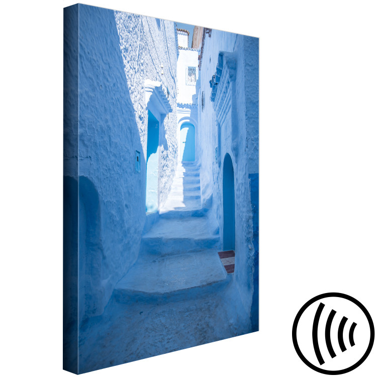 Canvas Art Print Architecture of Blue (1-piece) Vertical - Arab stairs in Morocco 134722 additionalImage 6