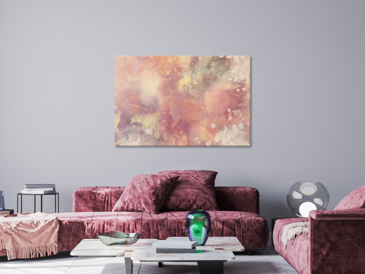 Canvas Print Splash - Abstraction with blurry shapes in pink and purple 135222 additionalImage 3