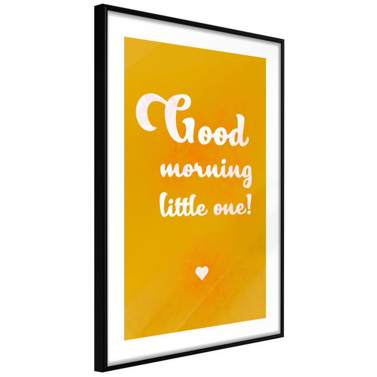 Poster Good Morning Little One - white English text on a yellow background 135722 additionalImage 16