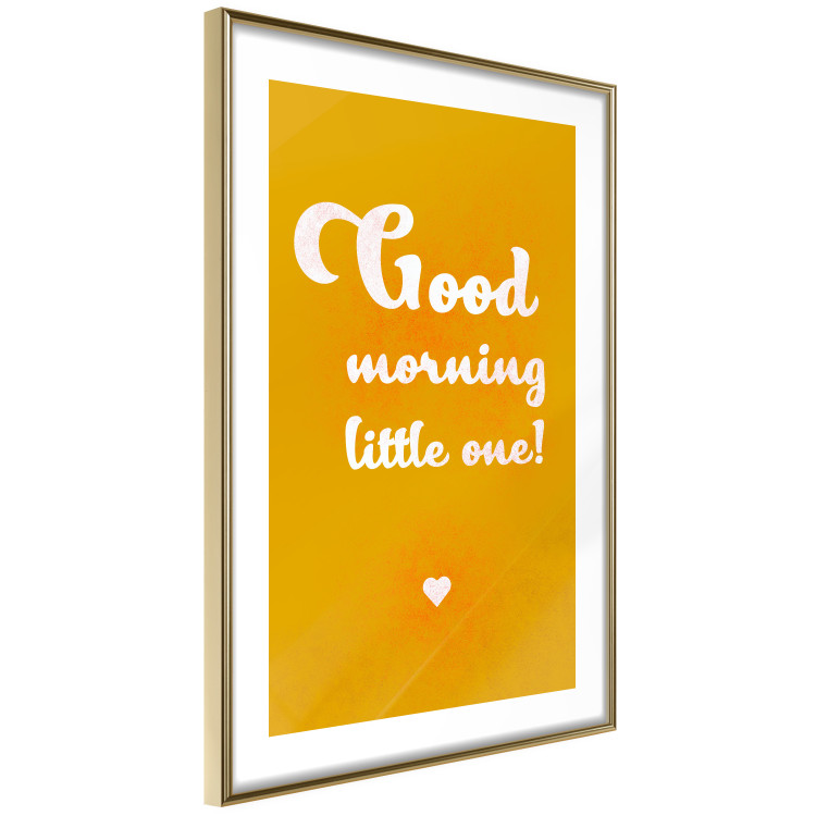 Poster Good Morning Little One - white English text on a yellow background 135722 additionalImage 15