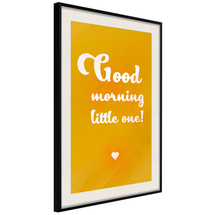 Poster Good Morning Little One - white English text on a yellow background 135722 additionalImage 14