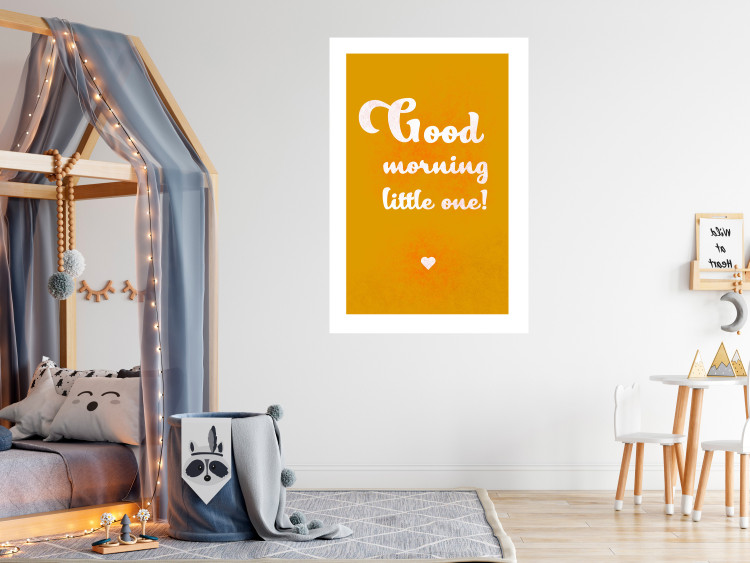Poster Good Morning Little One - white English text on a yellow background 135722 additionalImage 8