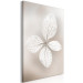 Canvas Print Lacy Beauty (1-piece) Vertical - white leaves in boho motif 135822 additionalThumb 2