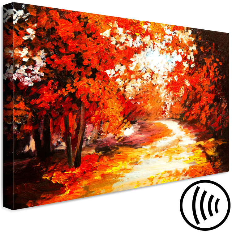 Canvas Autumnal Road Between Trees - Impressionistic Landscape 135922 additionalImage 6