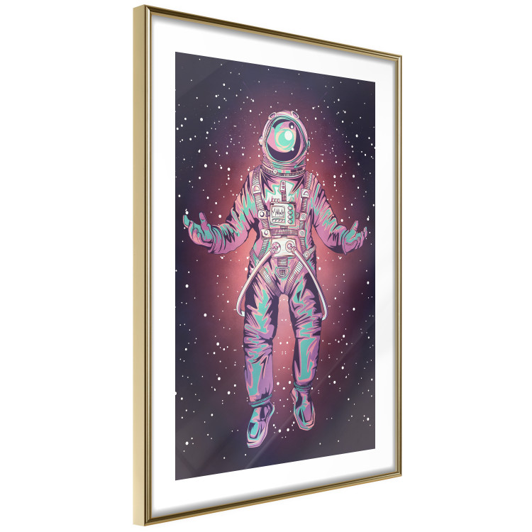 Wall Poster Lonely Voyager - unique composition with an astronaut against a cosmic background 137522 additionalImage 2