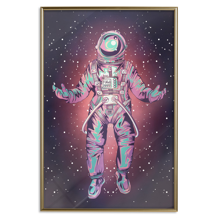 Wall Poster Lonely Voyager - unique composition with an astronaut against a cosmic background 137522 additionalImage 9