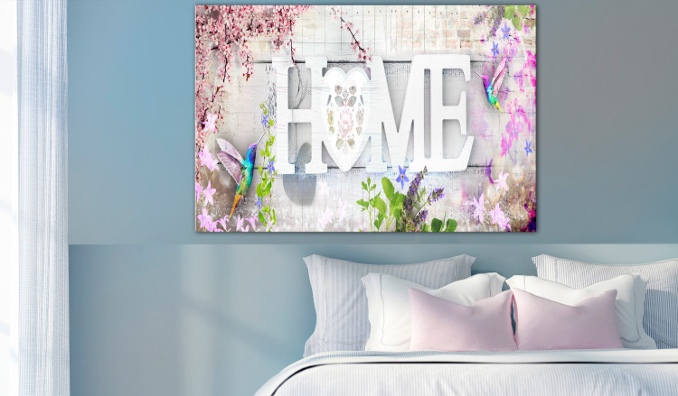 Large canvas print Home and Hummingbirds - Pink [Large Format] 137622 additionalImage 5