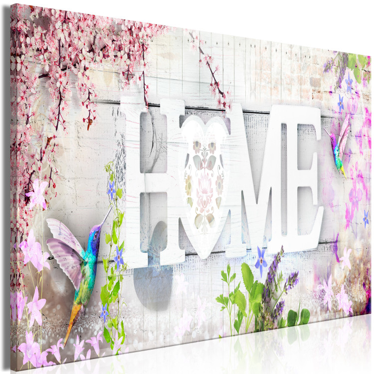 Large canvas print Home and Hummingbirds - Pink [Large Format] 137622 additionalImage 2