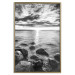 Poster Scandinavian Morning - black and white seascape against sky 138722 additionalThumb 17