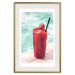 Poster Holiday Cocktail - Strawberry Cold Smoothie in the Summer by the Swimming Pool 144122 additionalThumb 26