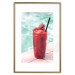 Poster Holiday Cocktail - Strawberry Cold Smoothie in the Summer by the Swimming Pool 144122 additionalThumb 22