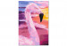 Paint by Number Kit Candy Flamingo - Pink Bird on a Colorful Expressive Background 144622 additionalThumb 5