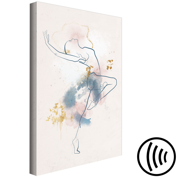 Canvas Print Beautiful Ballerina (1-piece) - watercolor line art of a dancing woman 145122 additionalImage 6