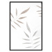 Poster Watercolor Leaves - Gray and Brown Painted Plants on a White Background 146322 additionalThumb 21