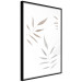 Poster Watercolor Leaves - Gray and Brown Painted Plants on a White Background 146322 additionalThumb 9