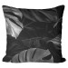 Decorative Microfiber Pillow Nocturnal monstera - a composition with rich detail of egoztic plants cushions 146822