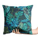 Decorative Velor Pillow Monstera in blue glow - plant motif with exotic leaves 147122 additionalThumb 2