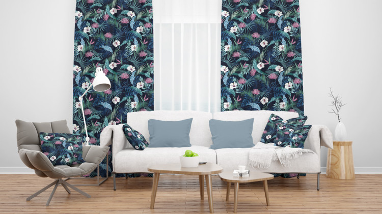 Decorative Curtain Cozy jungle - a botanical composition with tropical plants 147322 additionalImage 4