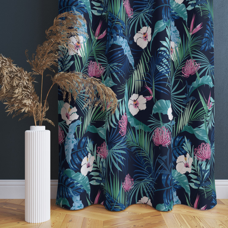 Decorative Curtain Cozy jungle - a botanical composition with tropical plants 147322 additionalImage 7