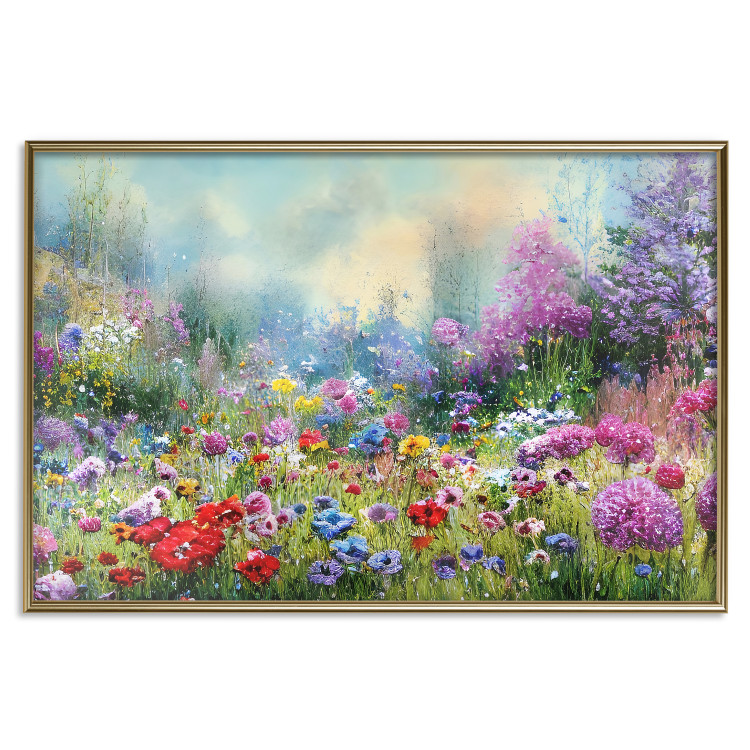 Poster Colorful Meadow - Monet-Style Composition Generated by AI 151122 additionalImage 23