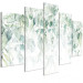 Canvas Art Print Pastel Plants - Leaves in Delicate Greens on a White Background 151422 additionalThumb 2