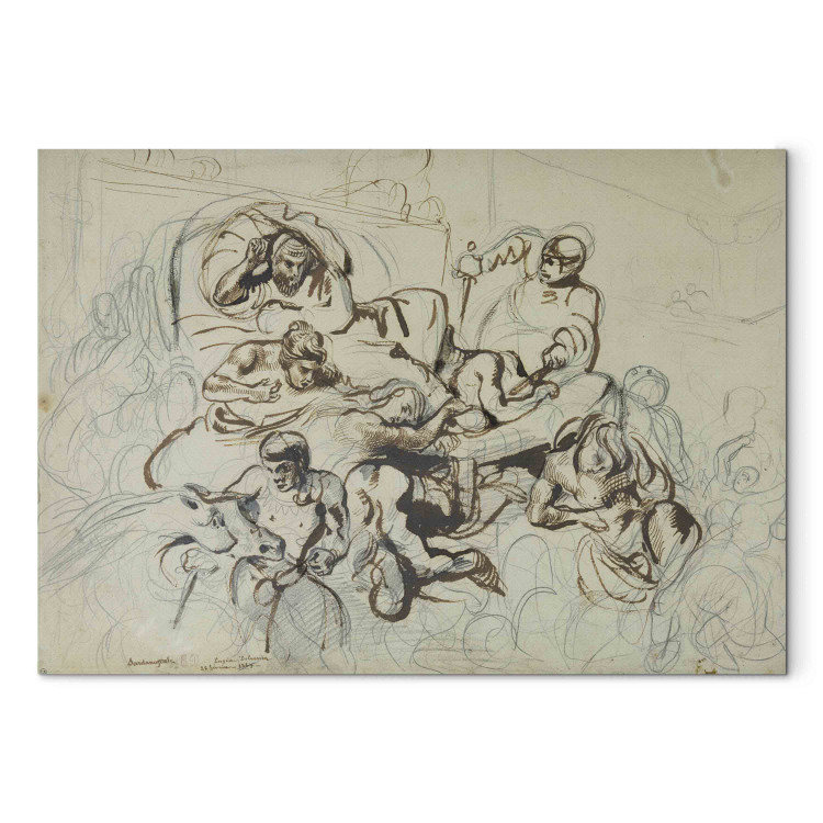 Reproduction Painting Study for the Death of Sardanapalus 153222