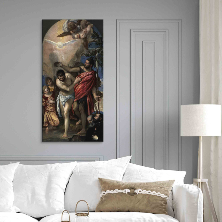 Reproduction Painting The Baptism of Christ with donor portraits of Bartolomeo Stravazino and his son Giovanni 155922 additionalImage 5