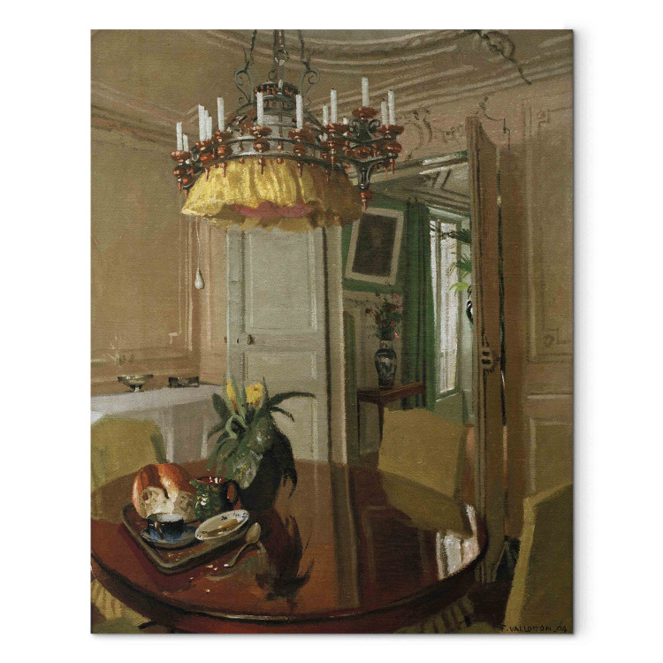 Reproduction Painting Interieur, table de salle a manger avec bouquet 157022