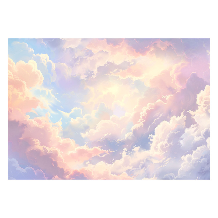 Wall Mural Pastel Clouds - Optimistic Theme With Colorful Sky 159922 additionalImage 1