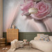 Wall Mural Delicacy - a composition of rose flowers on a background with a sunshine effect 90022