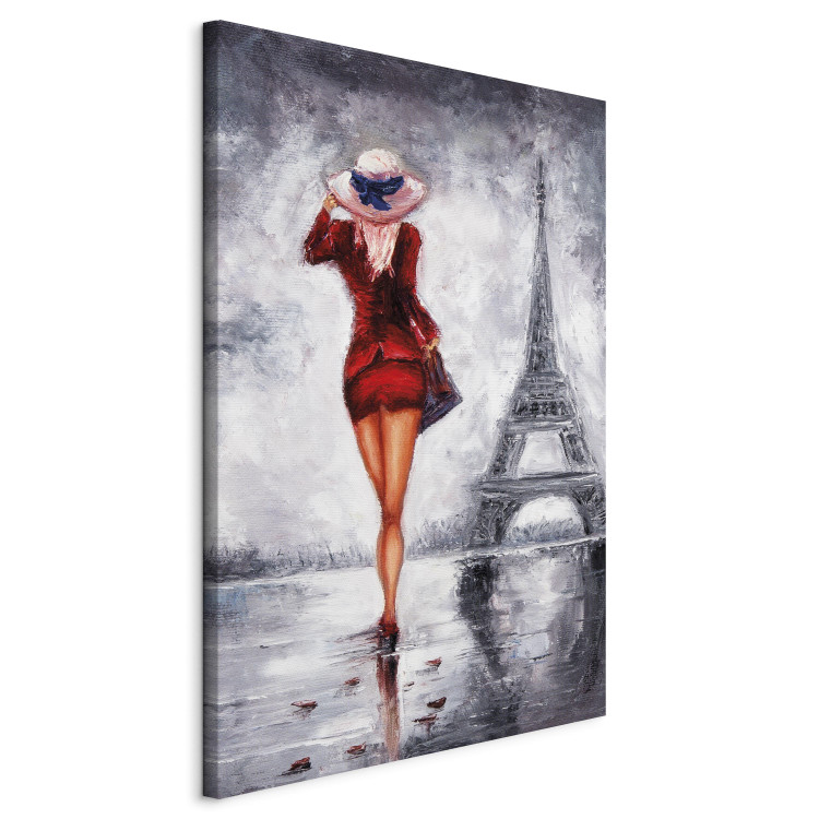 Canvas Art Print Lady in Paris 90222 additionalImage 2