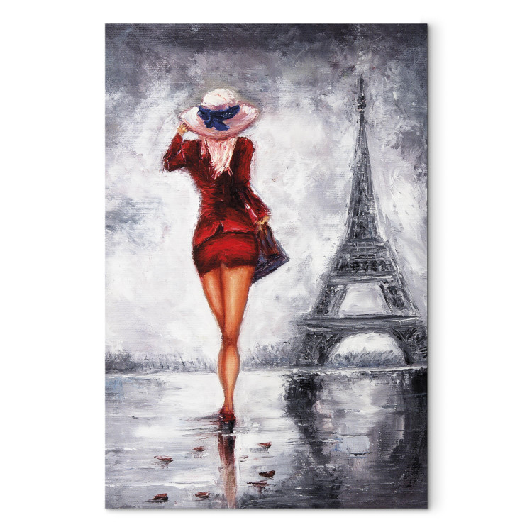 Canvas Art Print Lady in Paris 90222