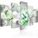 Canvas Emerald Bouquet (5-piece) - Abstraction with Floral Ornaments 93822 additionalThumb 2